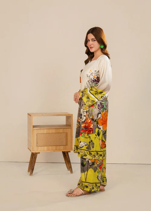 BEIGE BOLD VELVET 2 PCS