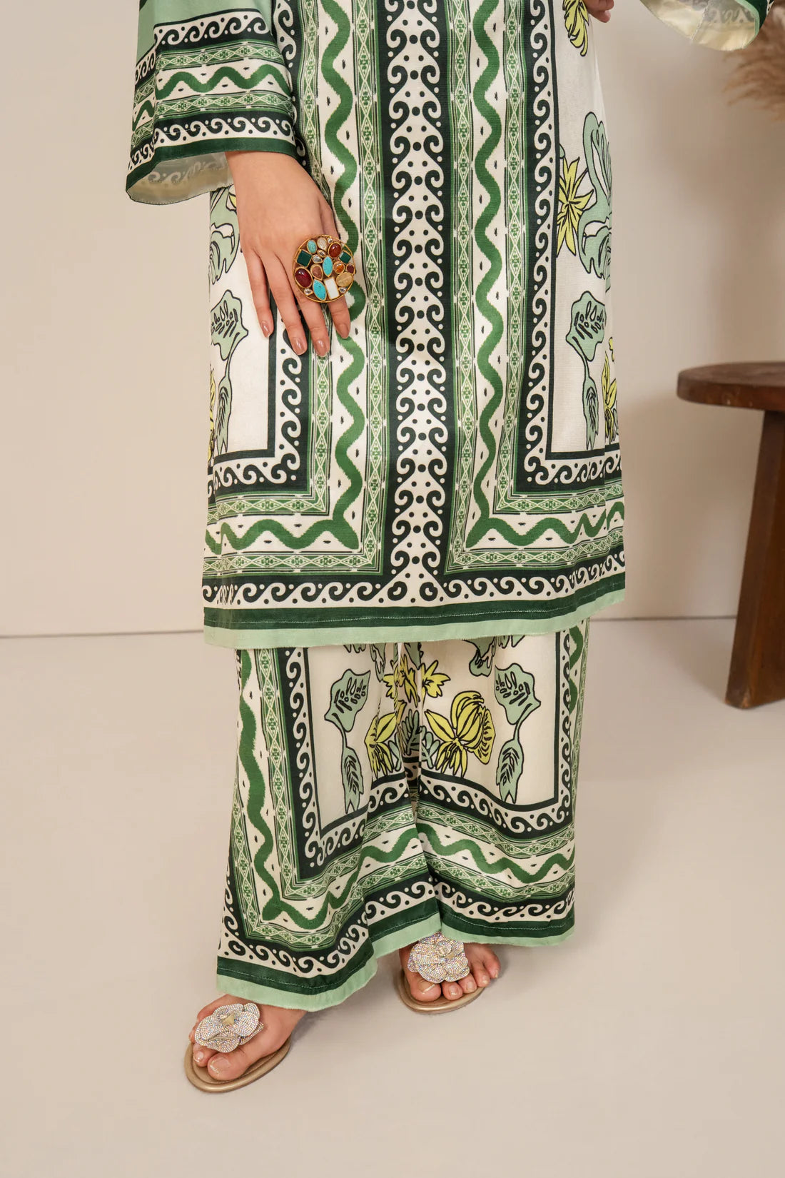 GREEN MINT VELVET 2PCS