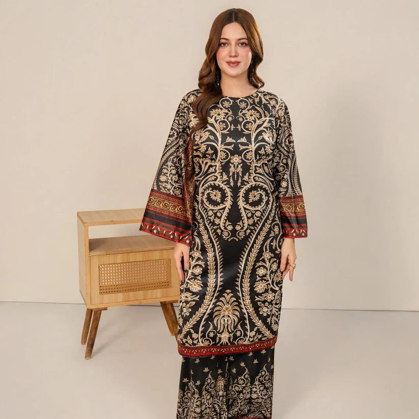 BLACK BLOOM VELVET 2PCS