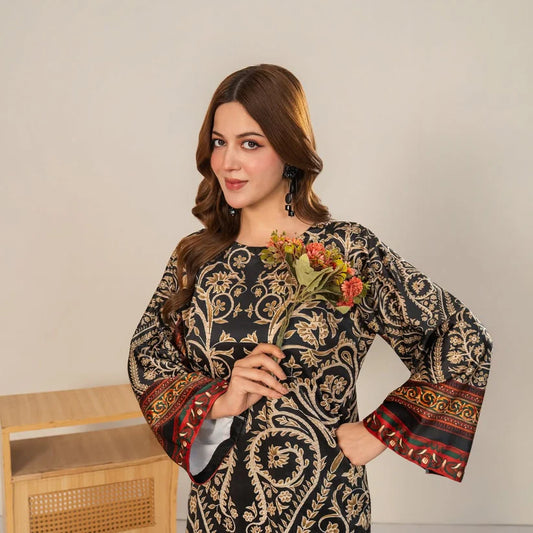 BLACK BLOOM VELVET 2PCS