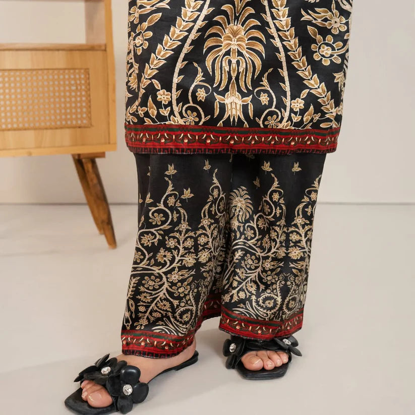 BLACK BLOOM VELVET 2PCS