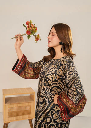 BLACK BLOOM VELVET 2PCS